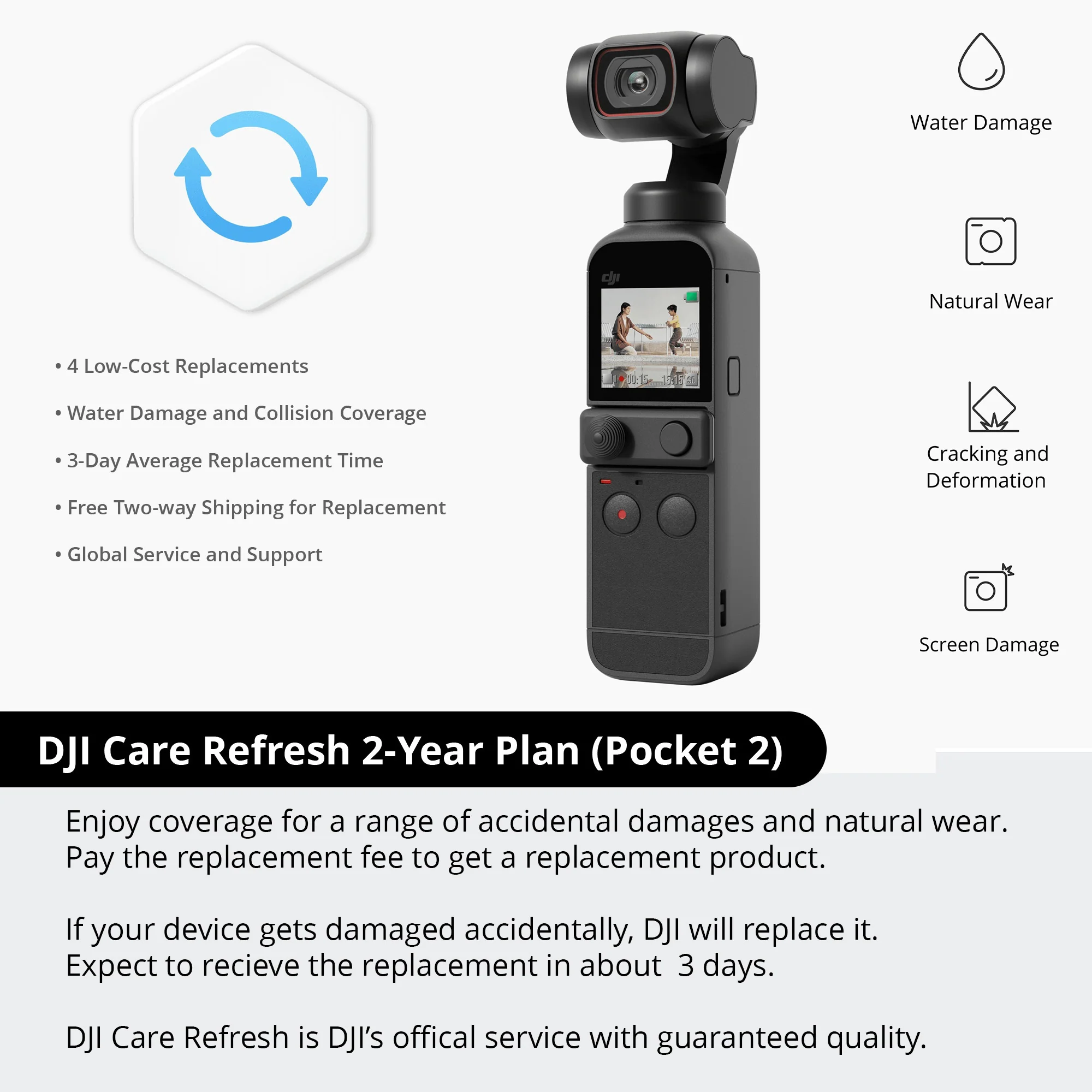 DJI Osmo Pocket 2 with 128GB MicroSD Card and Refresh 2-Year Plan Bundle - Image 7