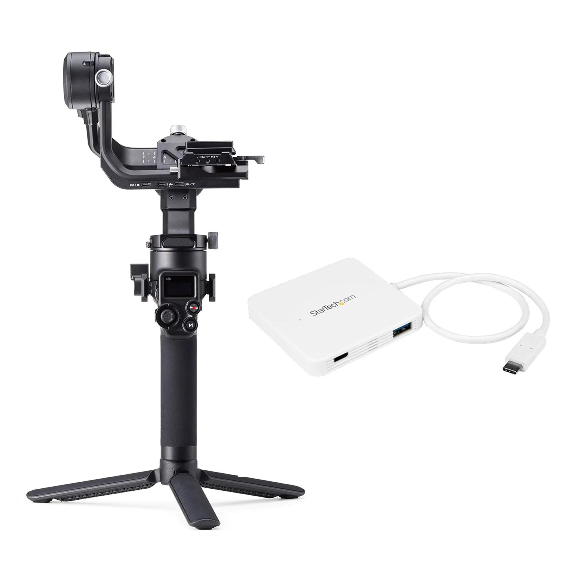 DJI Ronin-SC Handheld Gimbal Stabilizer with 3-Port USB-C Hub with Power Delivery bundle