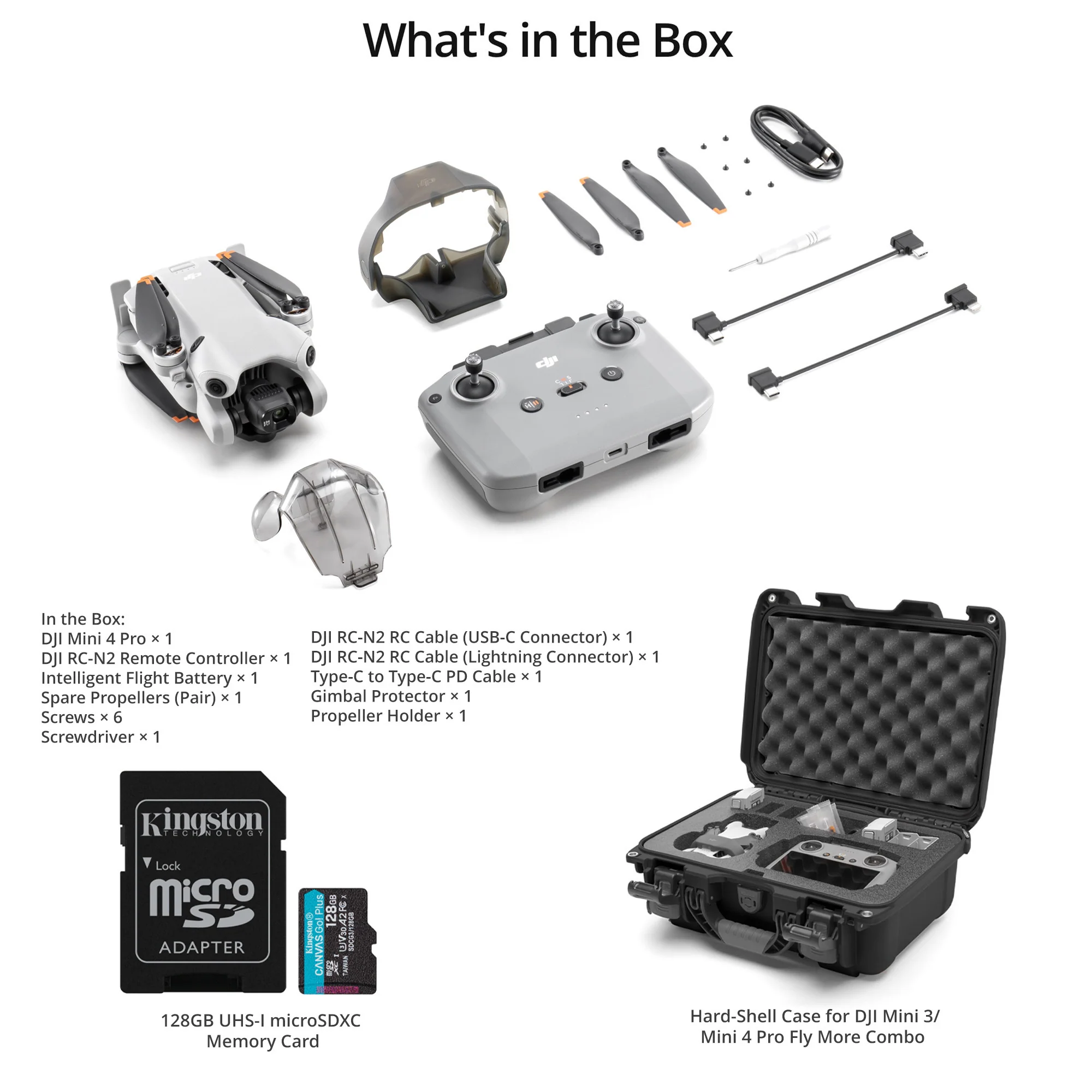 DJI Mini 4 Pro (GL) with Custom Insert Hard-Shell Storage Case and 128GB Memory Card - Image 6