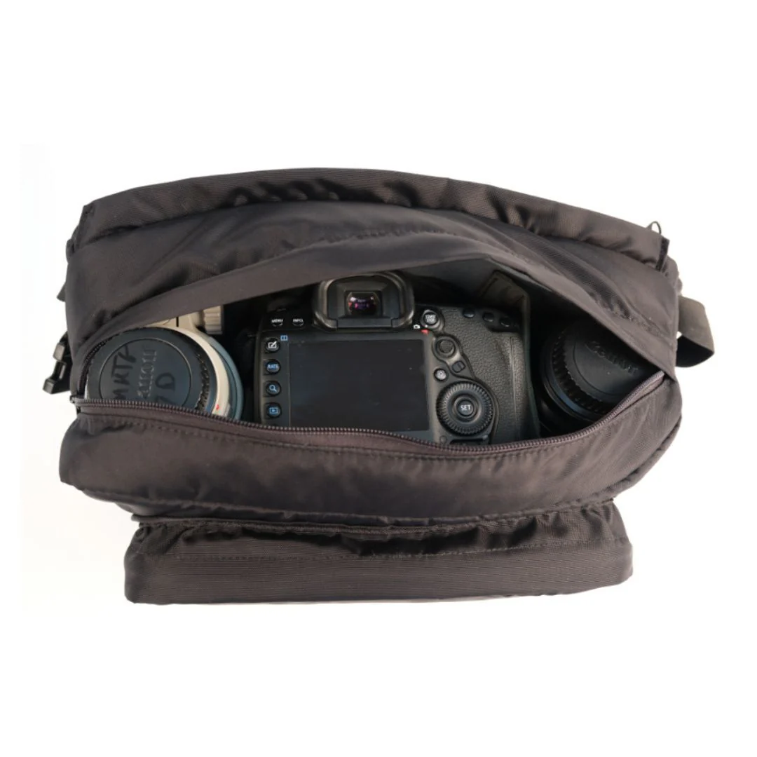 DOMKE Sling Bag with Padded Detachable Single Strap and 6-Liter Storage (Black Nylon) - Image 3