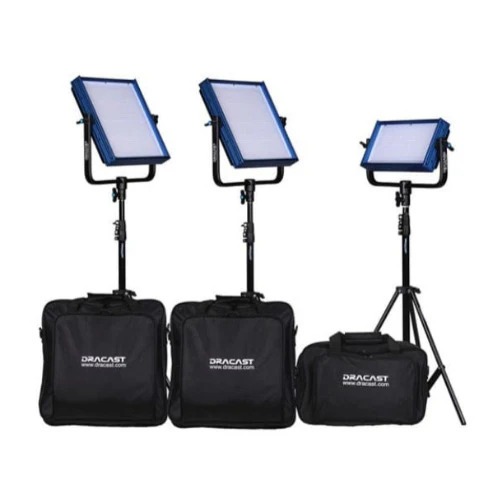 Dracast Pro Series Bi-Color 4-Light ENG Kit with V-Mount Battery Plates - Image 2