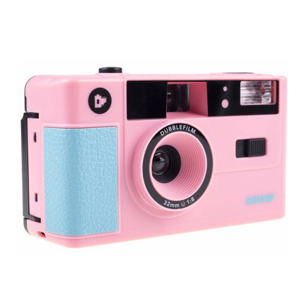 dubblefilm SHOW Reusable 35mm Film Camera with Flash (Pink) - Image 2