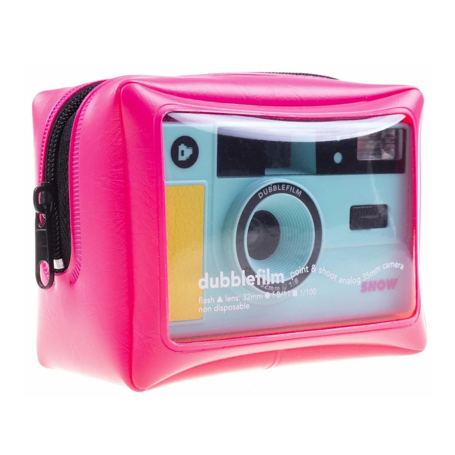 dubblefilm SHOW Reusable 35mm Film Camera with Flash (Turquoise) - Image 3