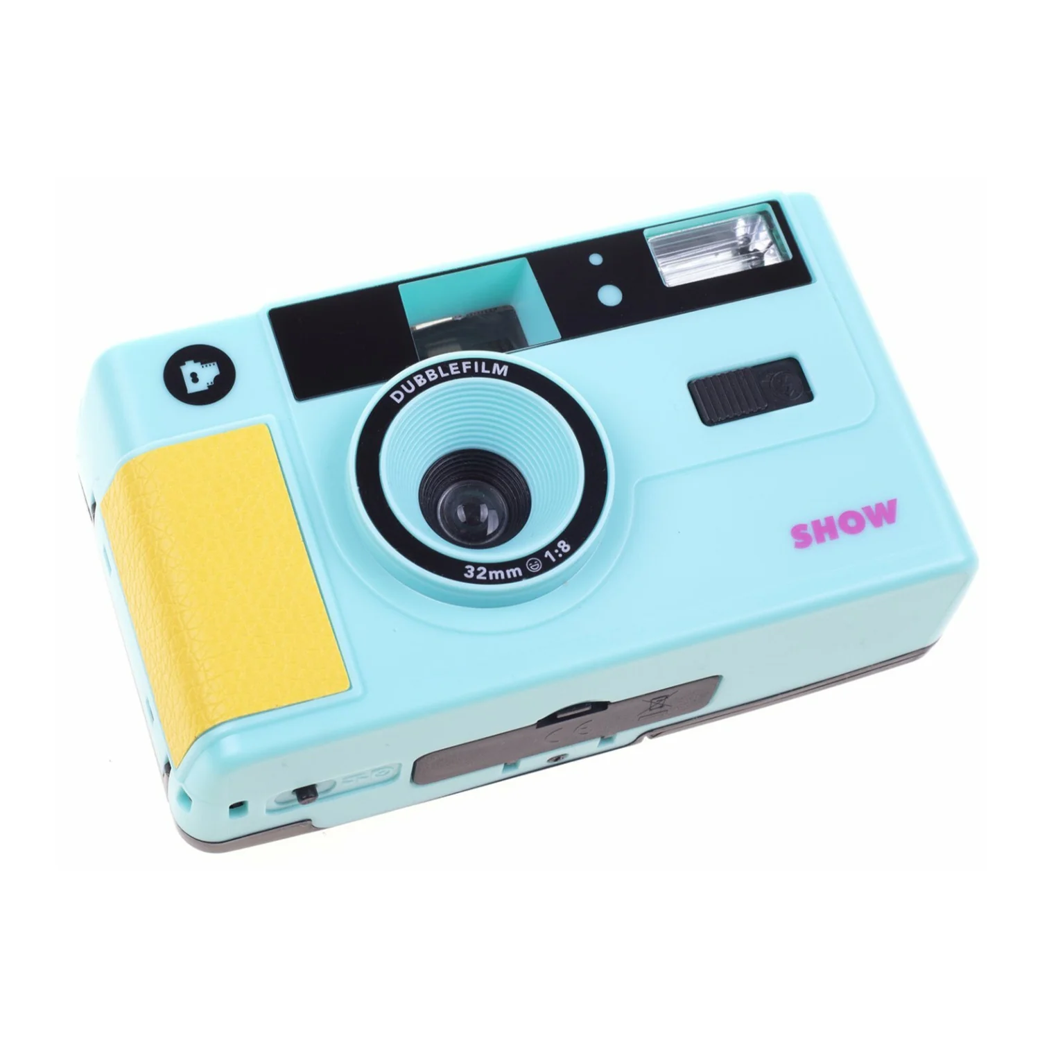 dubblefilm SHOW Reusable 35mm Film Camera with Flash (Turquoise) - Image 4
