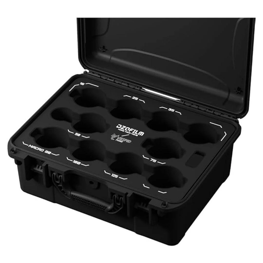 DZOFilm Hard Shell Case for Vespid Prime 10-Lens Kit with Custom Laser-Cut Foam Inserts (Black) - Image 2