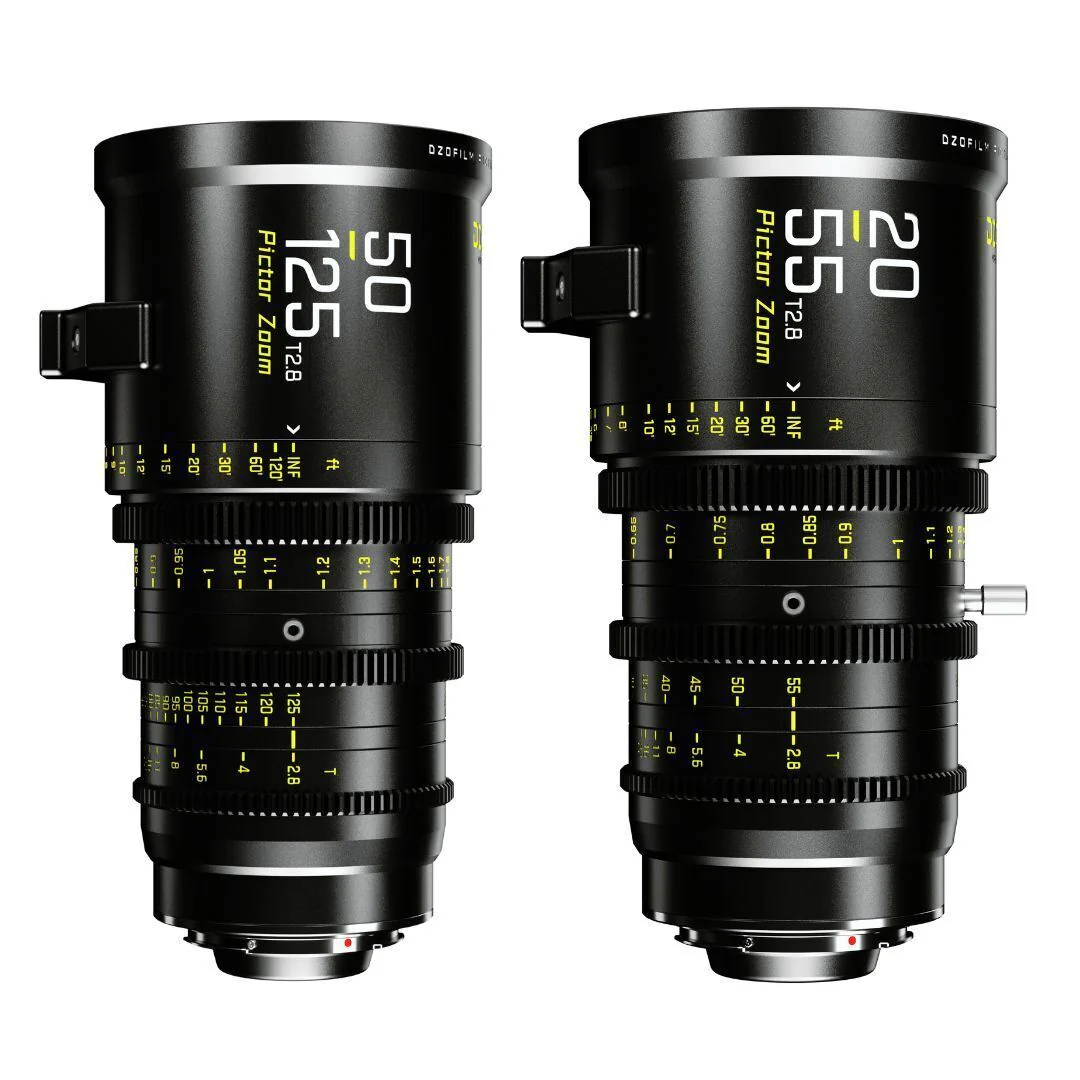 DZOFilm Pictor Zoom 20-55mm and 50-125mm T2.8 Super 35 Lens Bundle (PL and EF Mount, Black)