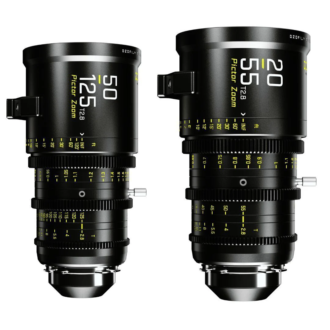DZOFilm Pictor Zoom 20-55mm and 50-125mm T2.8 Super 35 Lens Bundle (PL and EF Mount, Black) - Image 2