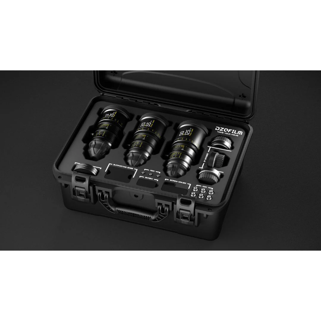 DZOFilm Pictor T2.8 Super35 Zoom 3-Lens Bundle 12-25mm, 20-55mm, 50-125mm PL and EF Mount (Black) - Image 5