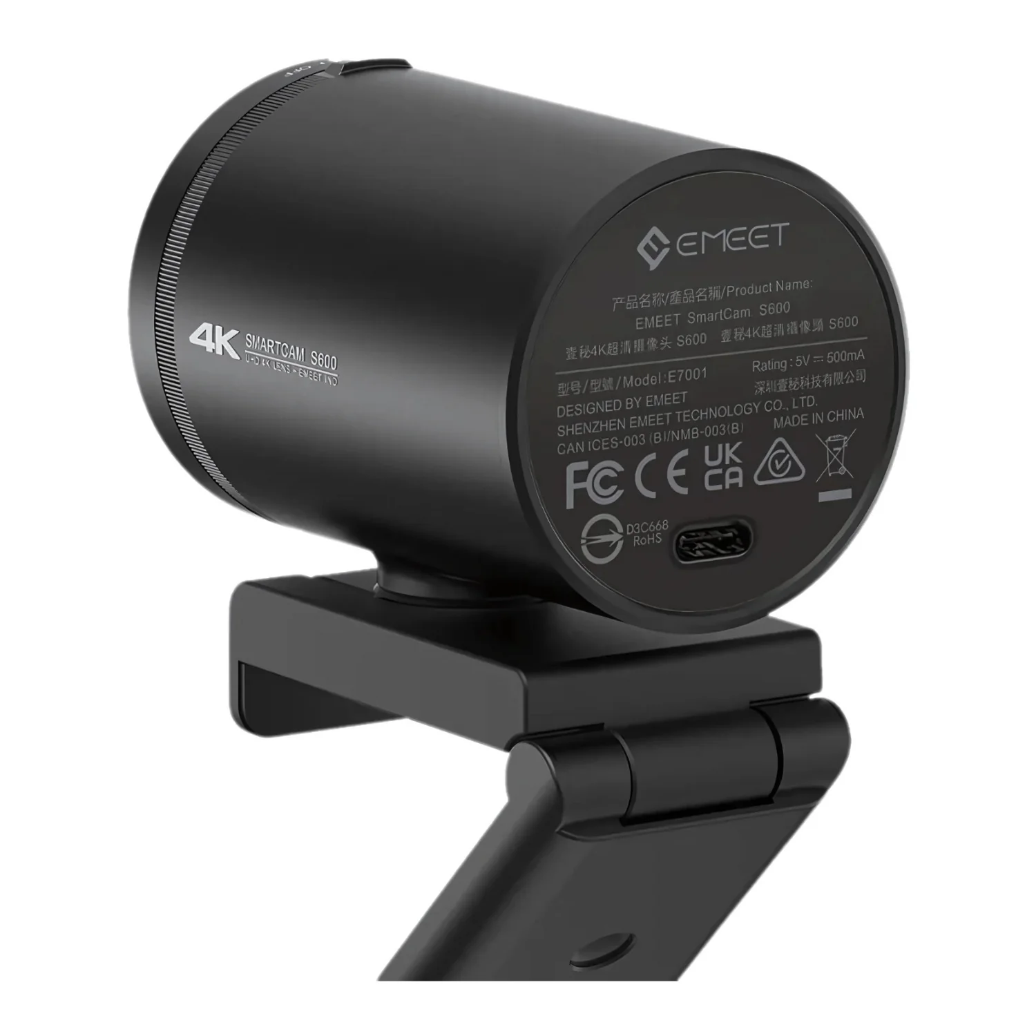 EMEET S600 4K Webcam for Streaming with Flexible 10-Inch Spider Tripod (2 Items) - Image 3