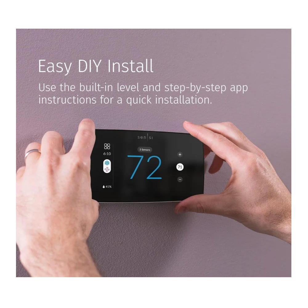Emerson Sensi Touch 2 Smart Thermostat (Black Beveled Edge) - Image 7