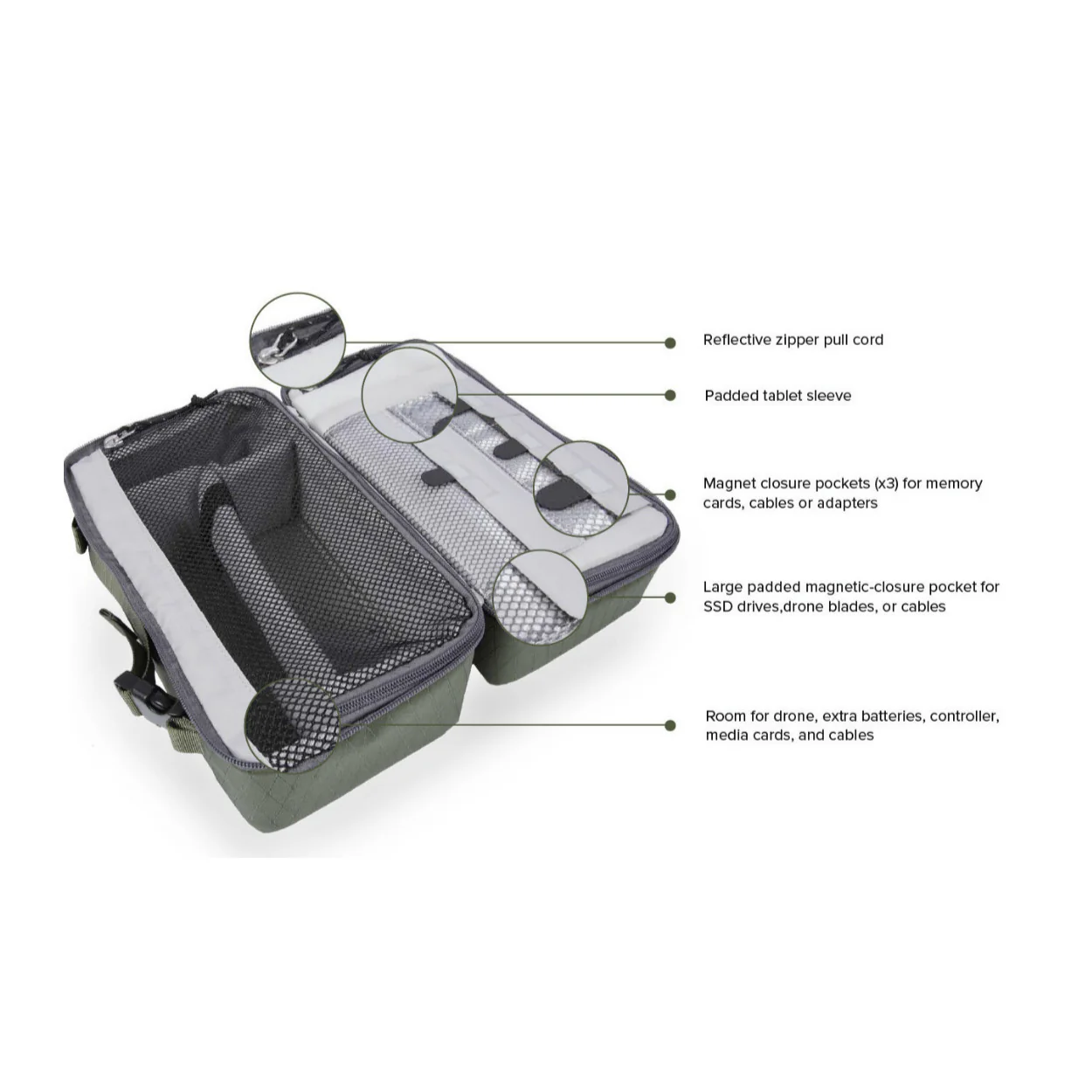 F-Stop DuraDiamond Weather Resistant Exterior and Padded Adjustable Dividers Large Drone Case - Image 6