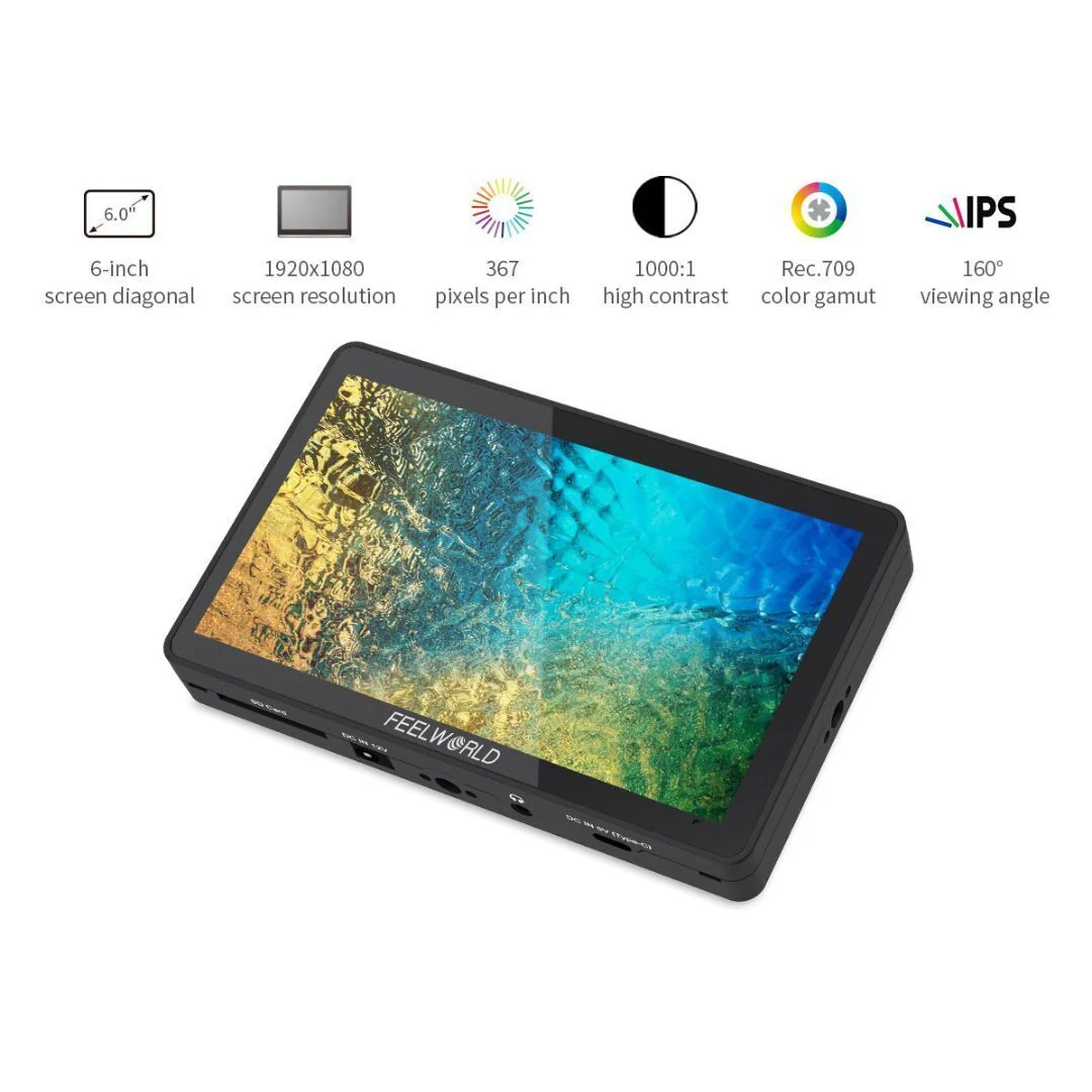 FeelWorld F6 Plus V2 6-Inch On-Camera Monitor with 4K Support - Image 5