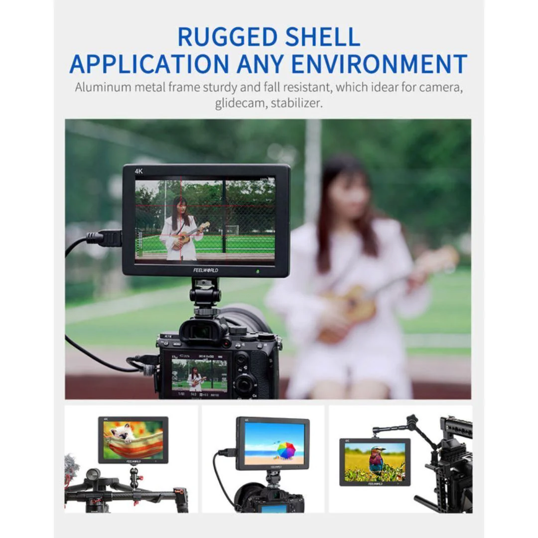 FeelWorld T7 Plus 7-Inch DSLR Camera Field Monitor with 3D LUT and 160-Degree Wide Viewing Angle - Image 4