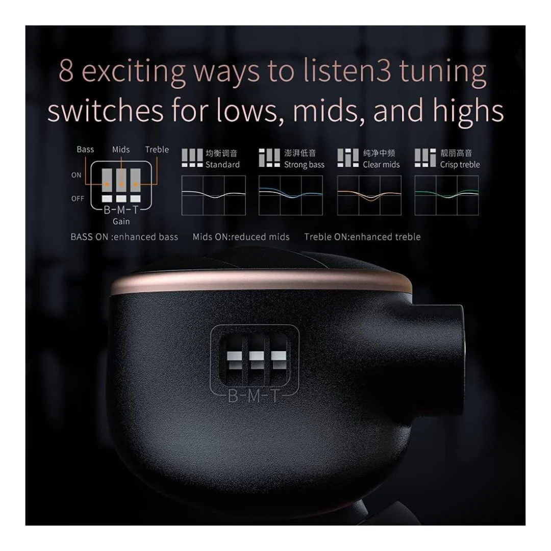 FiiO FIIOFH5SBLK Hybrid Balanced Armature In-Ear Monitor Earphones 4 Drivers - Image 5