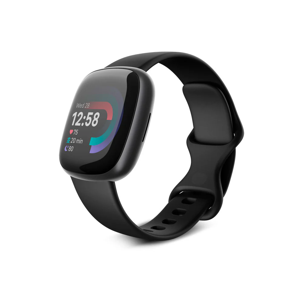Fitbit Versa 4 Thin Lightweight Aluminum Fitness Smartwatch with Color Touchscreen (Black Graphite) - Image 3