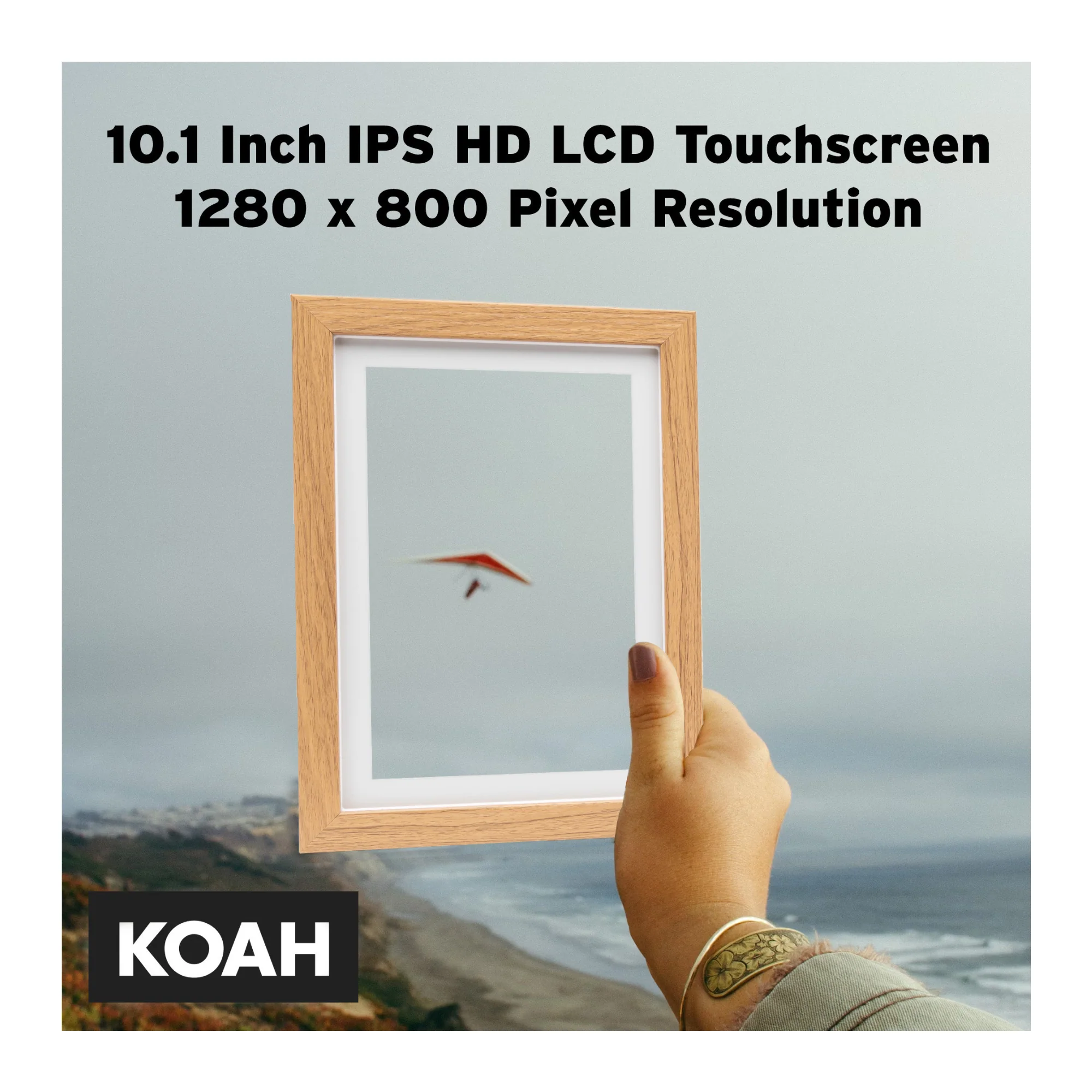 Koah Smart WiFi 10.1-inch Digital Frame 8GB (Wood) with 32GB microSDHC Memory Card and Adapter - Image 7