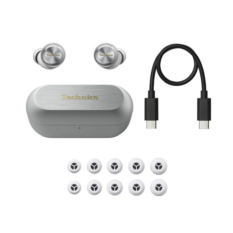 Technics Reference Class Hi-Fi True Wireless Earbuds with Dolby Atmos (Silver) - Image 6