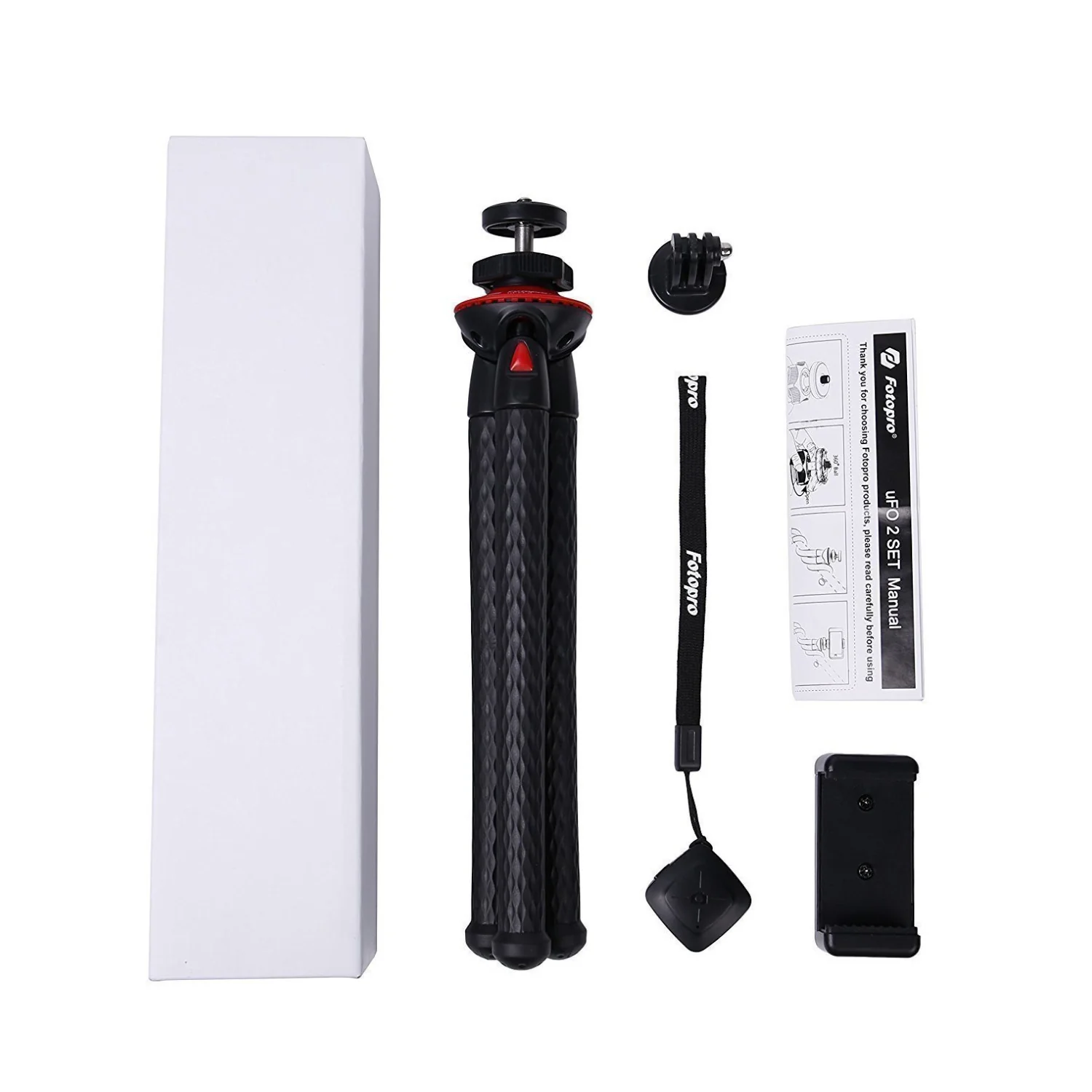 Fotopro UFO2 Flex Pod Tripod with Wireless Remote (2-Pack) and Memory Card Wallet - Image 4