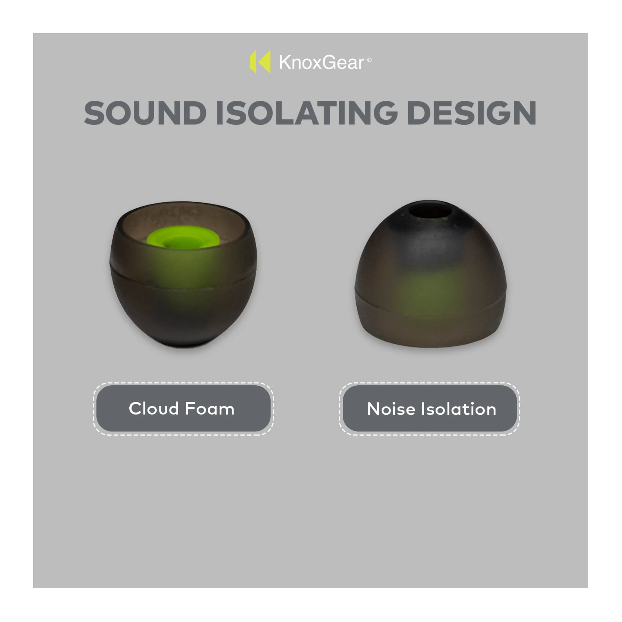 Knox Gear Silicone Earbud Replacement Tips for In-Ear Headphones (Black, 6-pack) - Image 4
