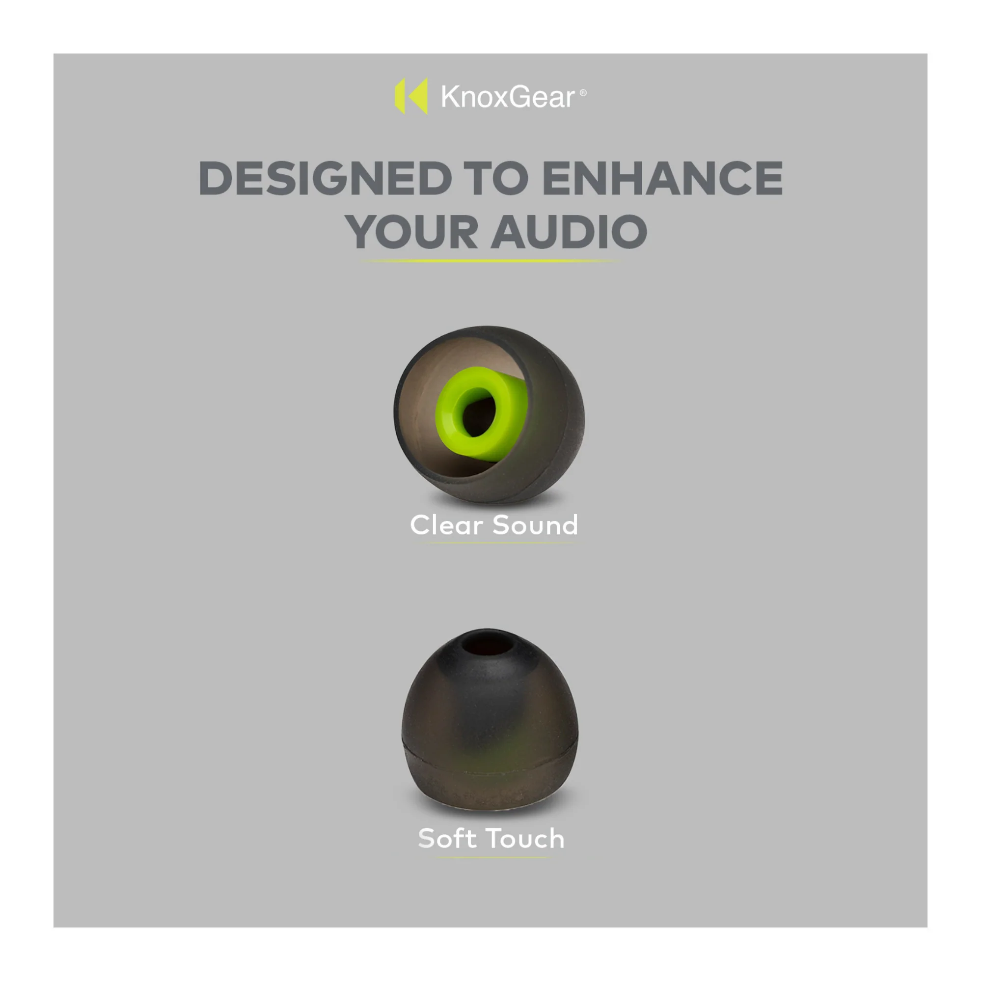 Knox Gear Silicone Earbud Replacement Tips for In-Ear Headphones (Black, 6-pack) - Image 5