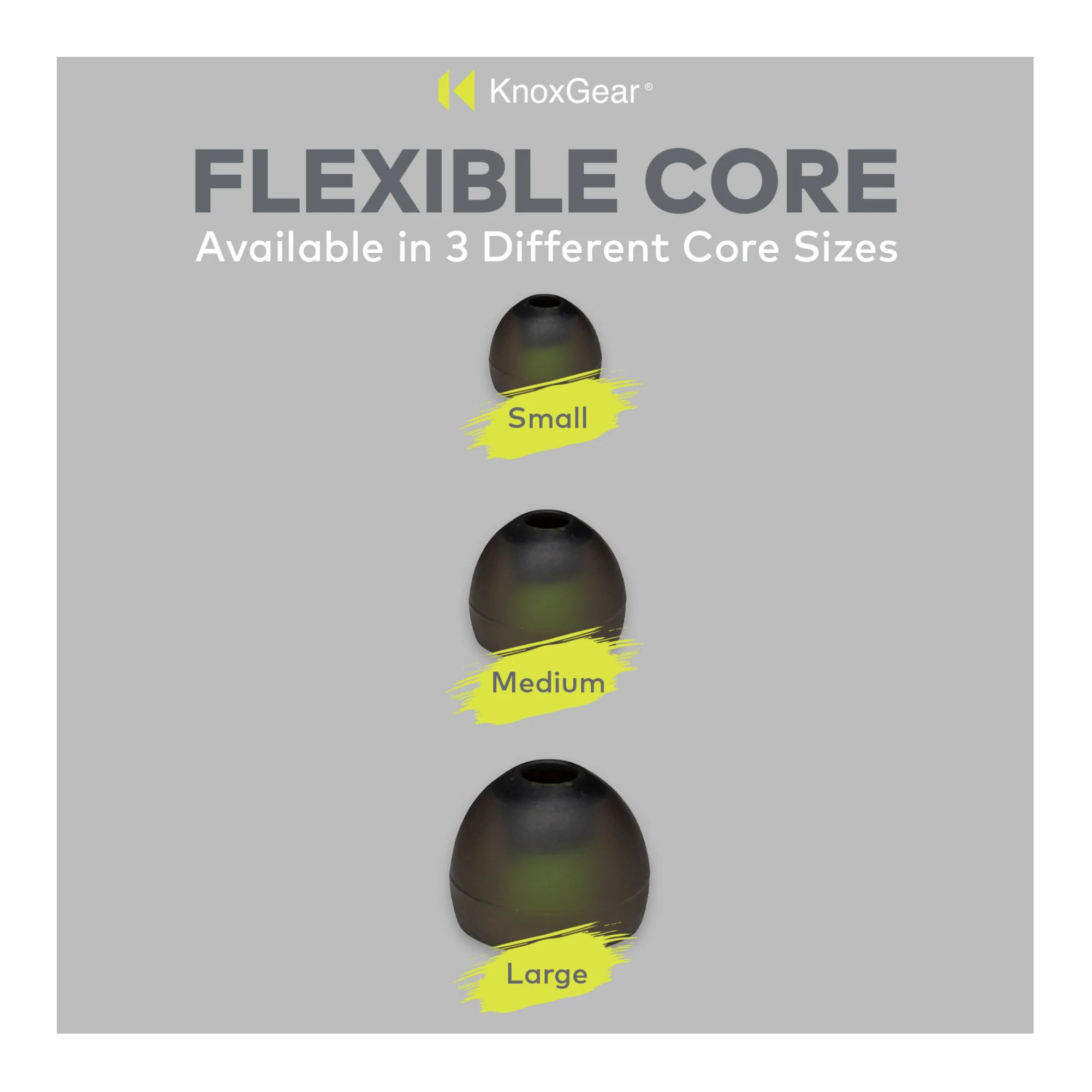 Knox Gear Silicone Earbud Replacement Tips for In-Ear Headphones (Black, 6-pack) - Image 7
