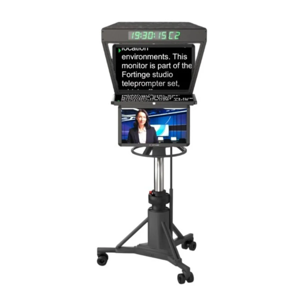 Fortinge ROBO 24-Inch High-Brightness Studio Teleprompter for PTZ Cameras with Sleek Design (Black) - Image 3