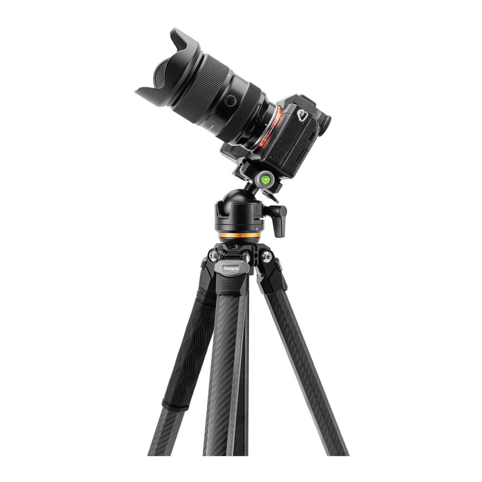 Fotopro Pantour Origin Plus Travel Tripod with Dual Panoramic Ball Head (Black) - Image 5