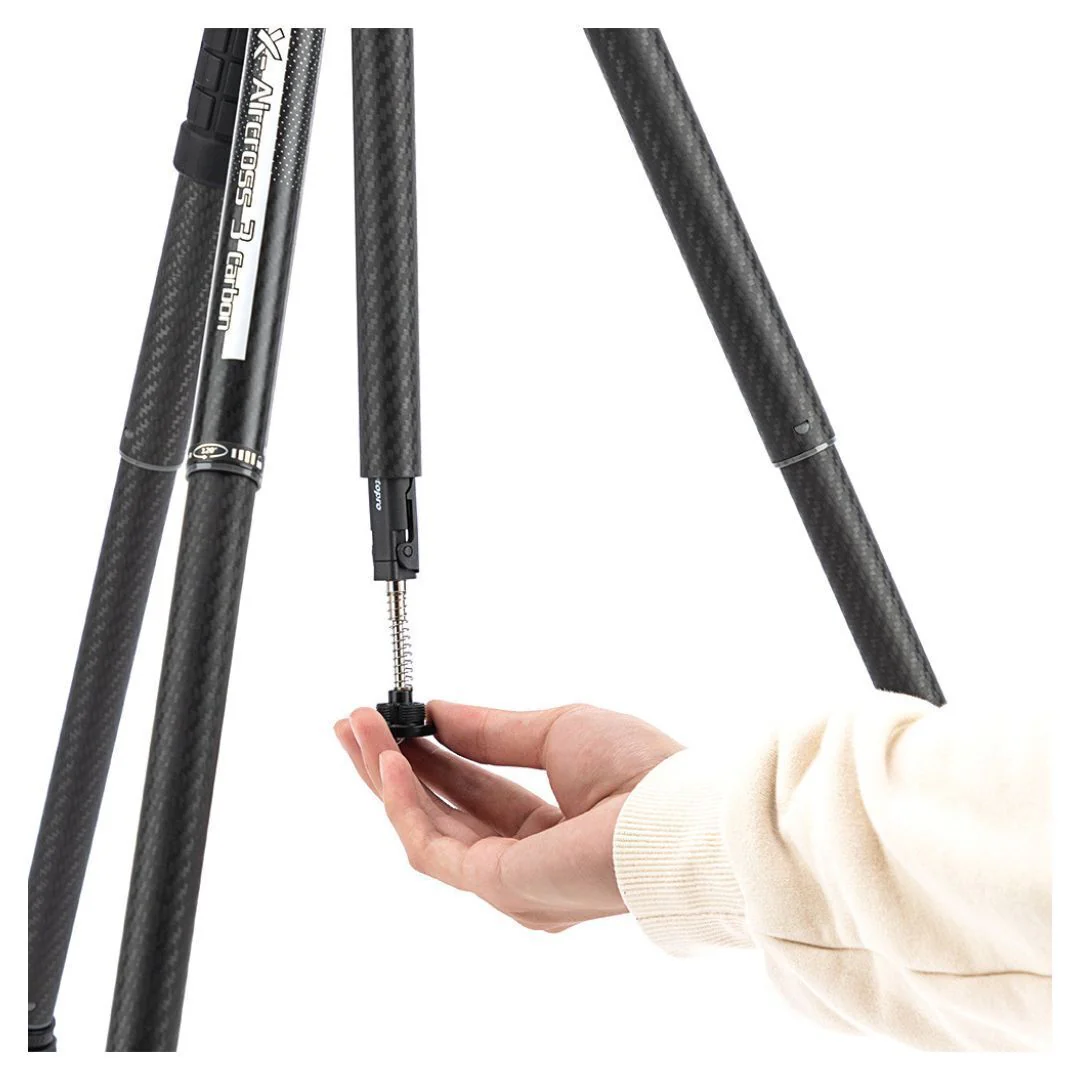 Fotopro X-Aircross 3 Lite Tripod with 3K Carbon Fiber Legs and Fast Locking System (Gray) - Image 5