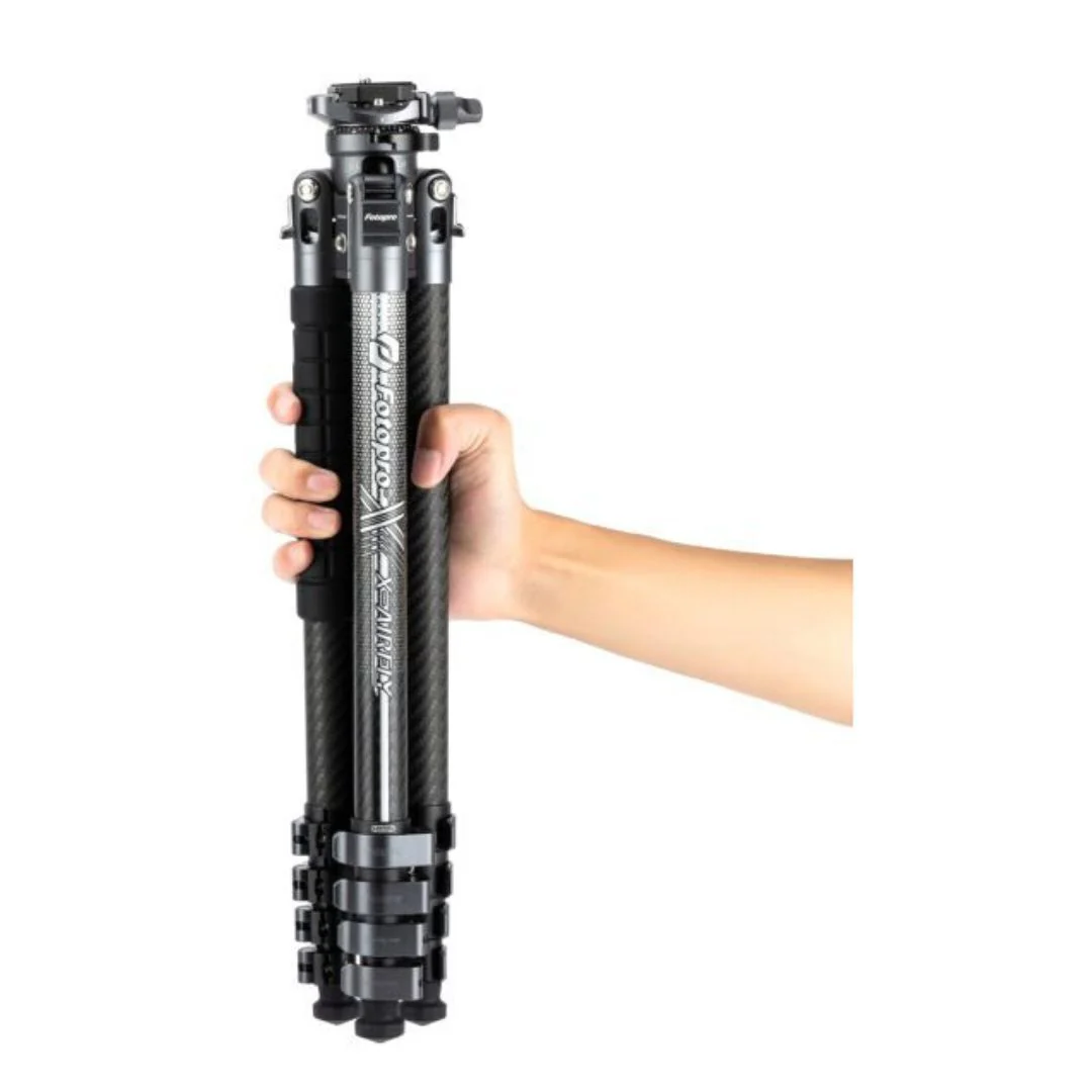 Fotopro X-Airfly Tripod with Lightweight 3K Carbon Fiber Legs and Flip Lock System (Gray) - Image 3