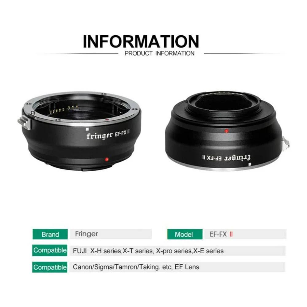 Fringer EF-FX II Adapter for Canon EF Mount and Fujifilm X Mount with Fast PDAF and EXIF Recording - Image 6
