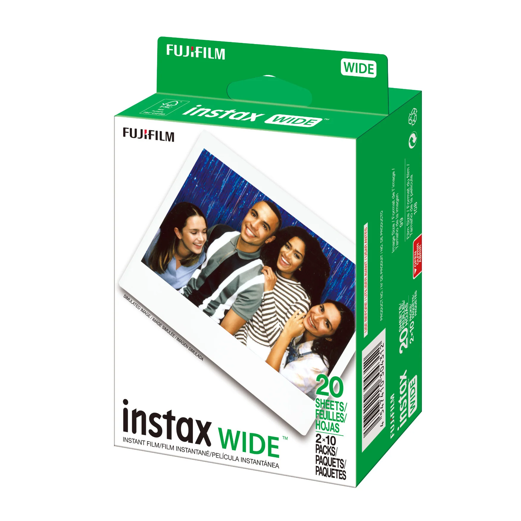 Fujifilm Instax Wide Film Twin Pack for Wide Camera & Smartphone Printer (White) - Image 2