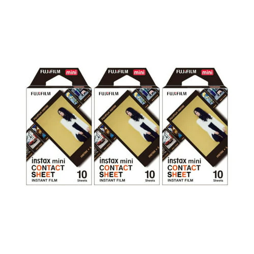 Fujifilm Instax Mini 40 Contact Sheet Instant Film (3-Pack and 30 Exposures)