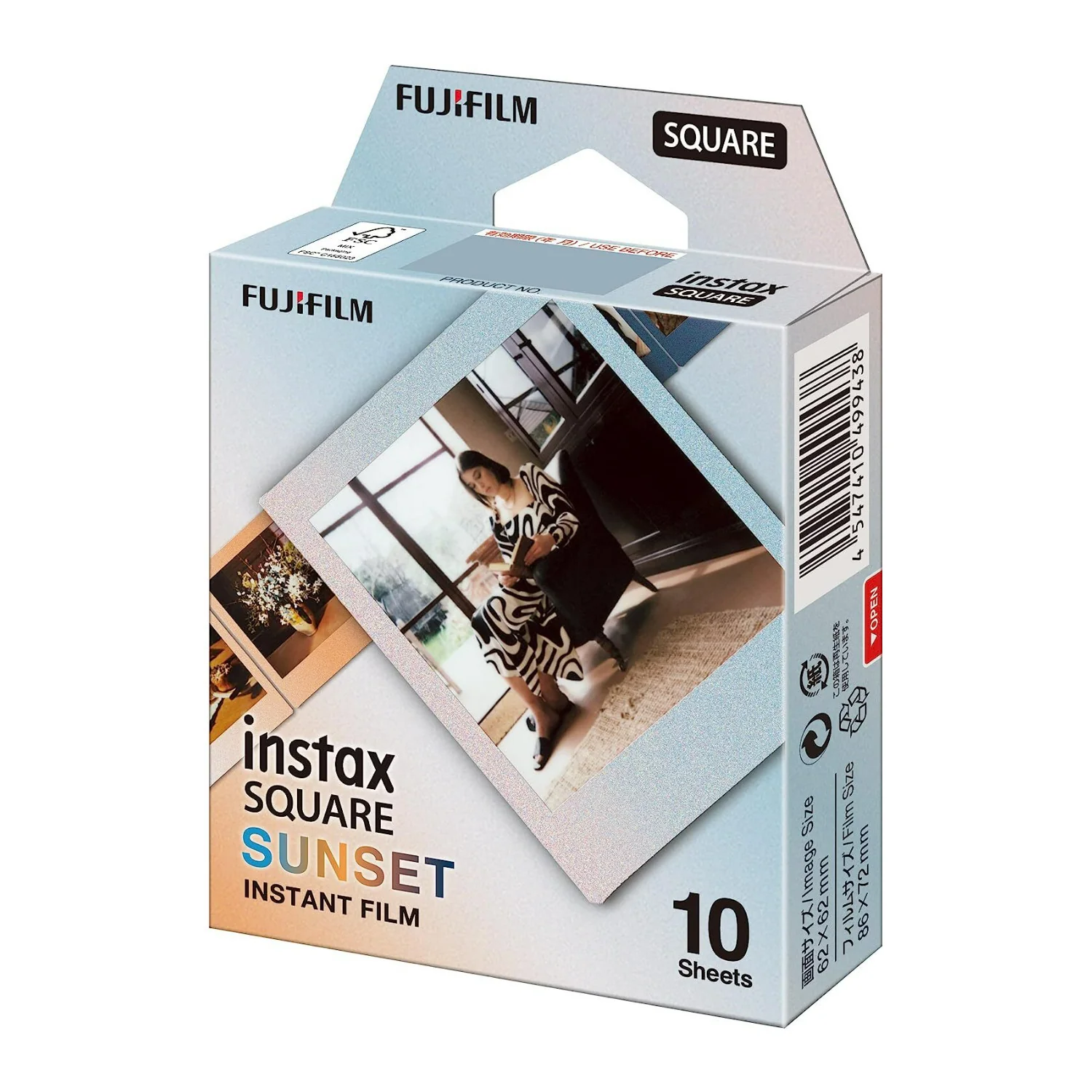 Fujifilm Instax Square Sunset 800 ISO Color Film 10 Exposures with Warm-Toned Gradient Frame Design - Image 2