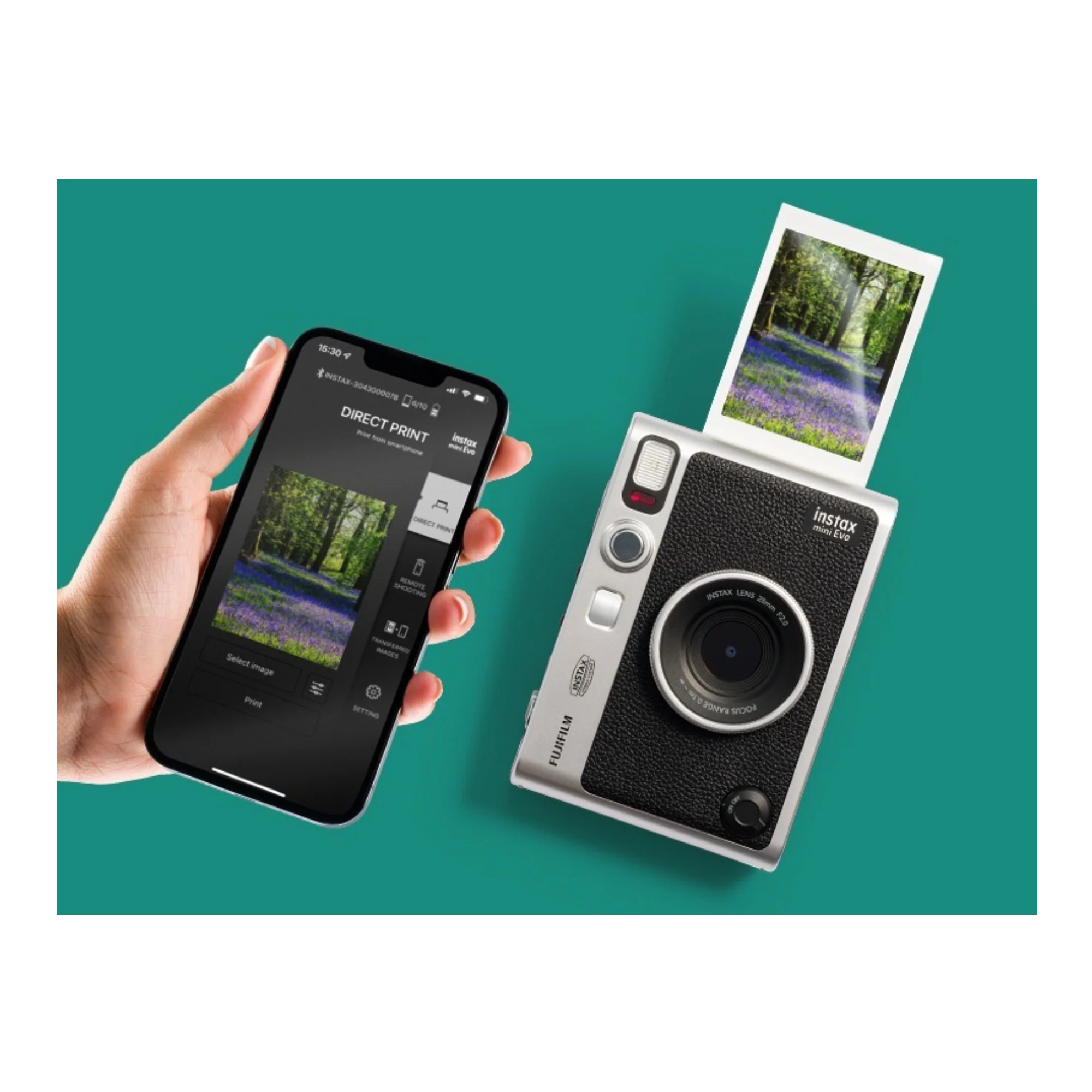 FUJIFILM INSTAX MINI EVO Hybrid Instant Camera with 100 Creative Options (Black) - Image 7