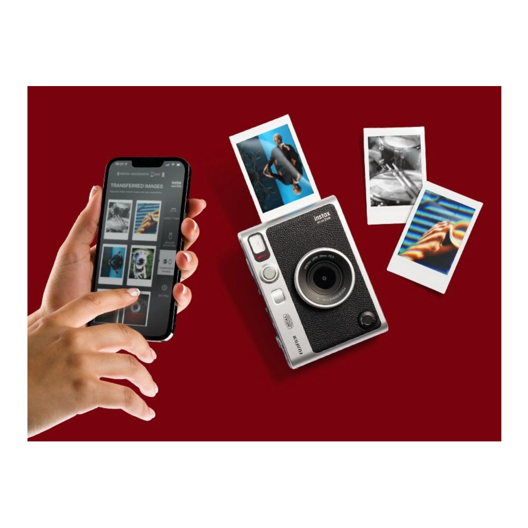 FUJIFILM INSTAX MINI EVO Hybrid Instant Camera with 100 Creative Options (Black) - Image 8