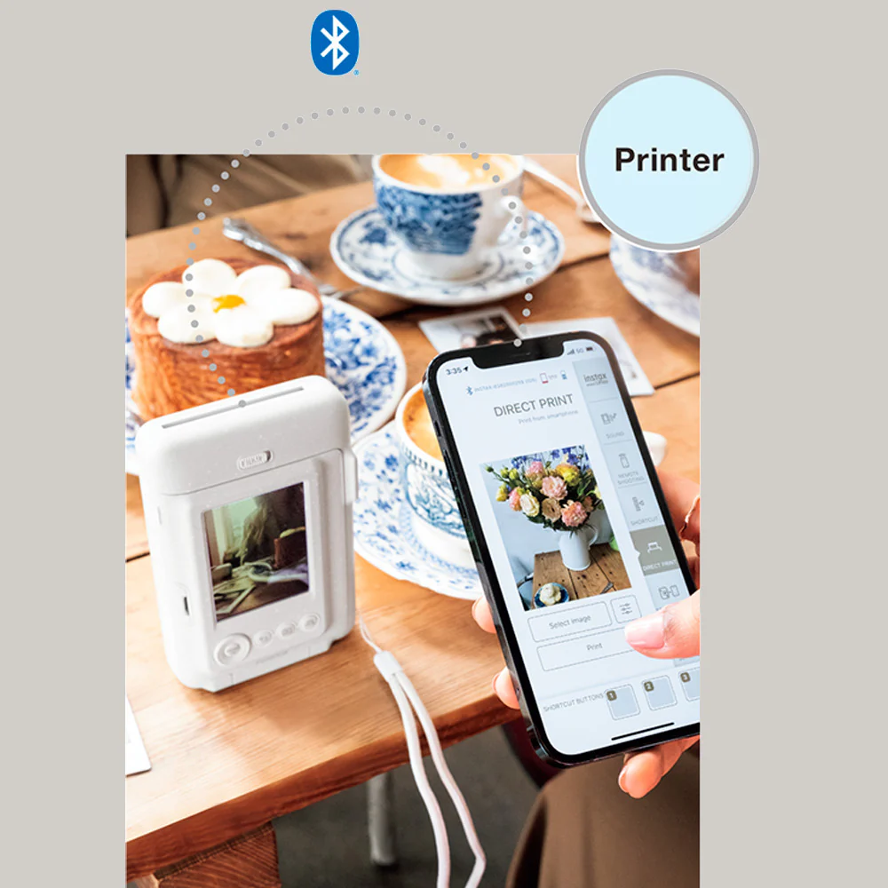 Fujifilm Instax Mini LiPlay Hybrid Instant Camera and Smartphone Printer (Misty White) Bundle - Image 6