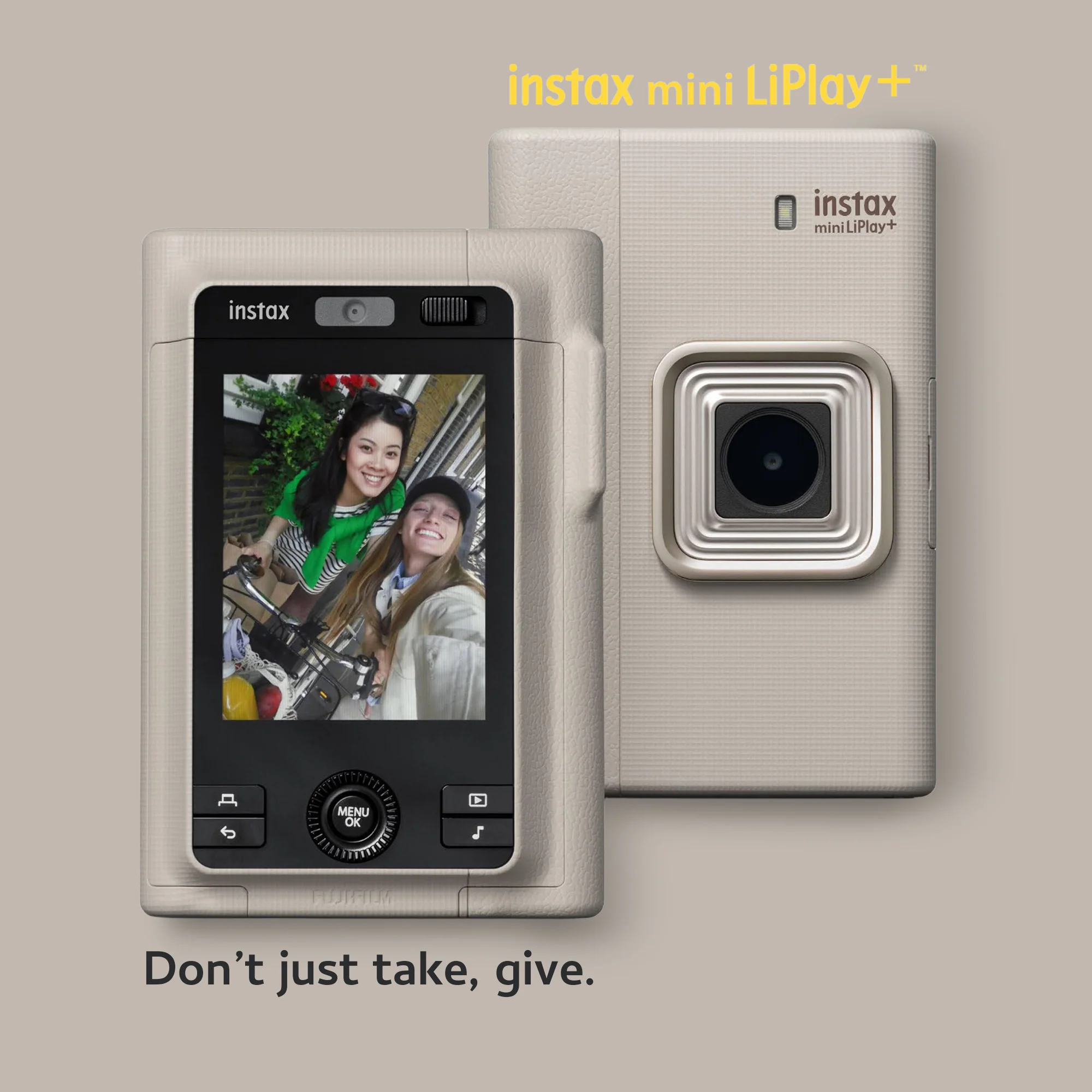 Fujifilm Instax Mini Instant Camera (Sand) with Twin Film (20 Exp, 2 Pack) - Image 2