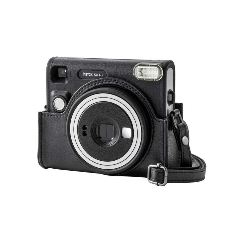 Fujifilm Instax SQ40 Poly-Synthetic Leather Camera Case with Debossed Logo (Black) - Image 4
