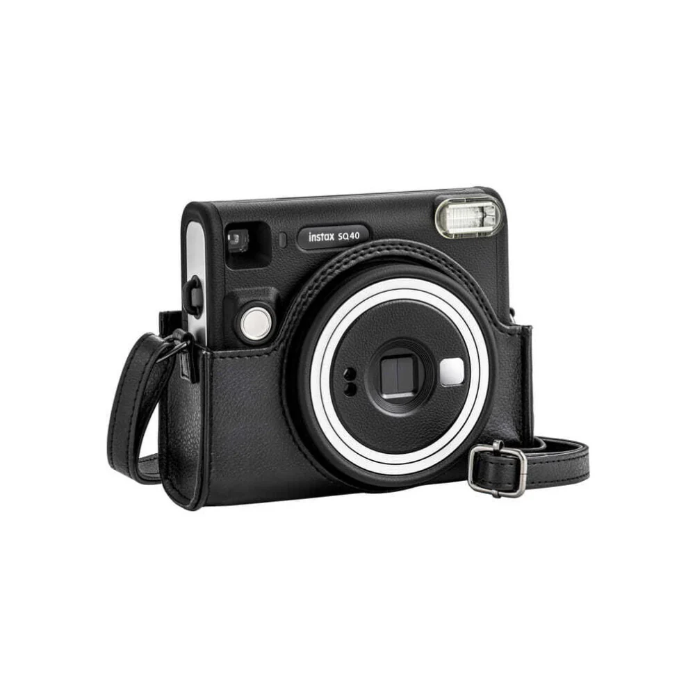 Fujifilm Instax SQ40 Poly-Synthetic Leather Camera Case with Debossed Logo (Black) - Image 5