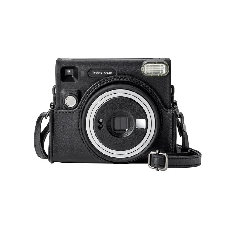 Fujifilm Instax SQ40 Poly-Synthetic Leather Camera Case with Debossed Logo (Black) - Image 6