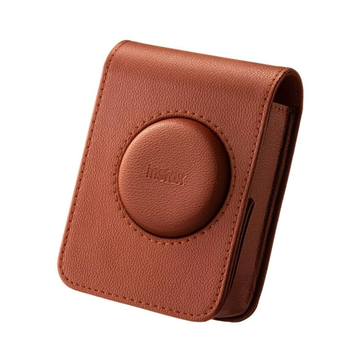 Fujifilm Instax Mini Evo Poly-Synthetic Leather Camera Case with Debossed Logo (Brown) - Image 3