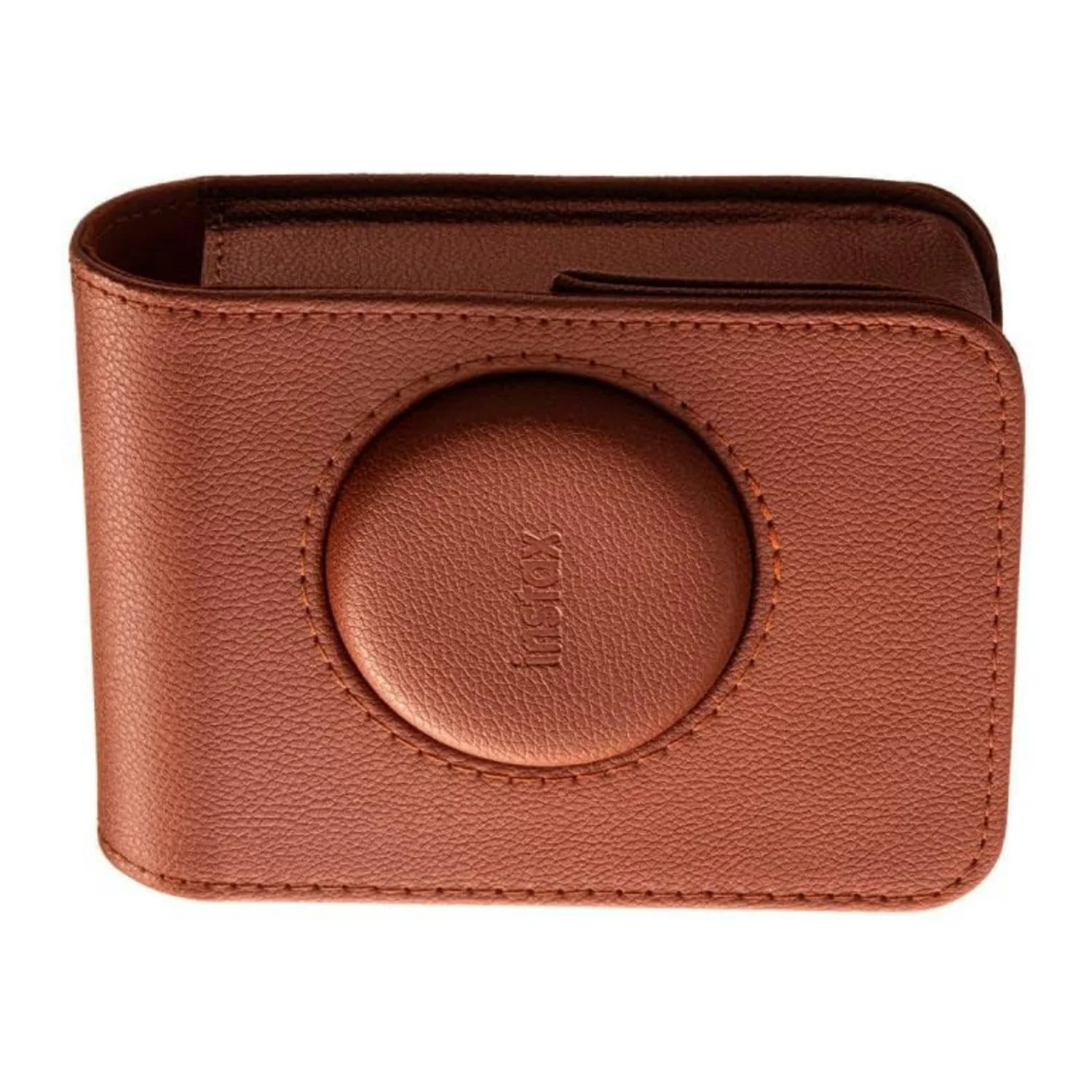Fujifilm Instax Mini Evo Poly-Synthetic Leather Camera Case with Debossed Logo (Brown) - Image 4