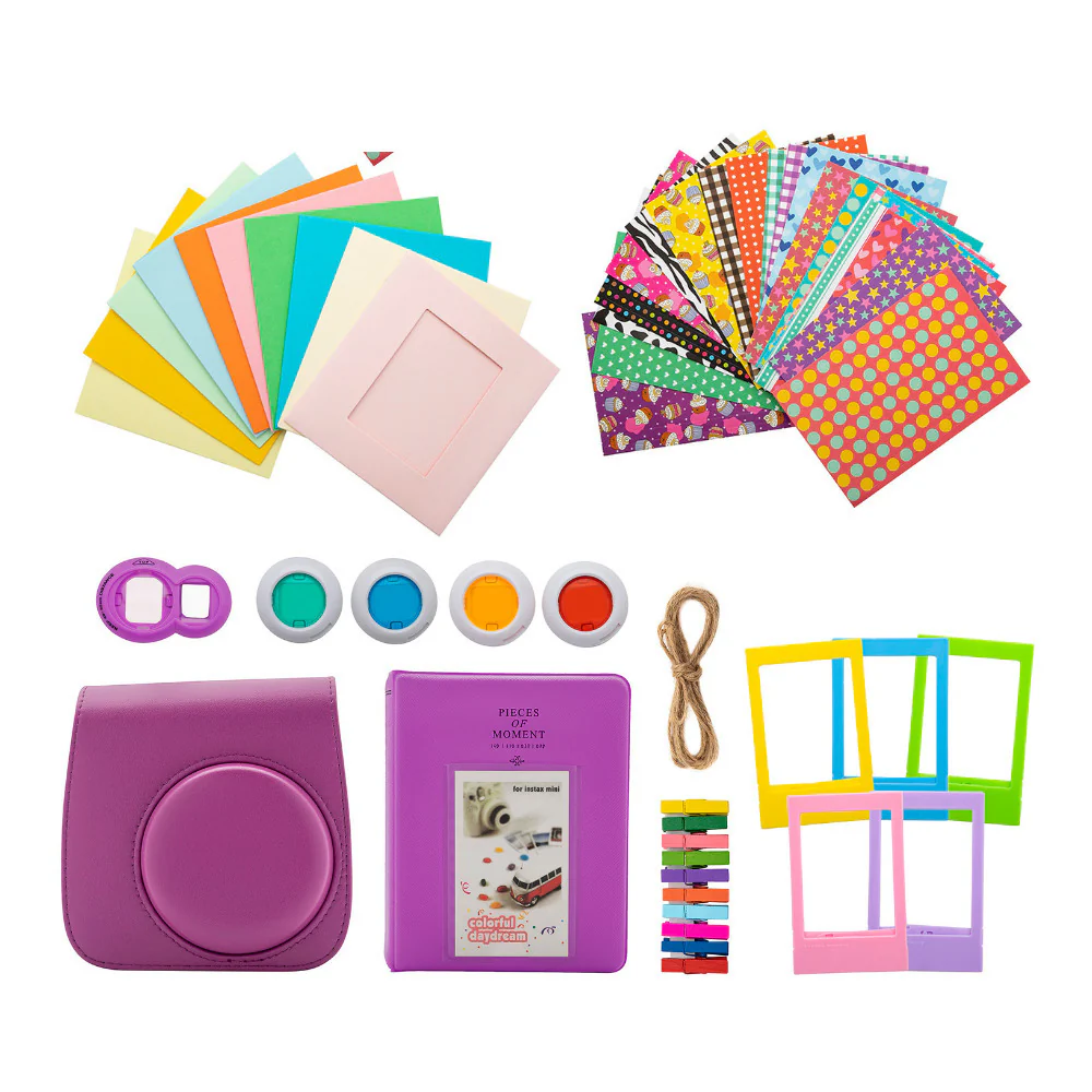 Focus 7-in-1 Bundle for Fujifilm Mini 11 /9 /8 /8 Plus Instant Cameras (Purple)