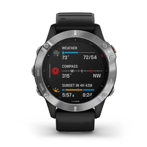 Garmin fenix 6 Multisport GPS Smartwatch (Silver with Black Band) - Image 5