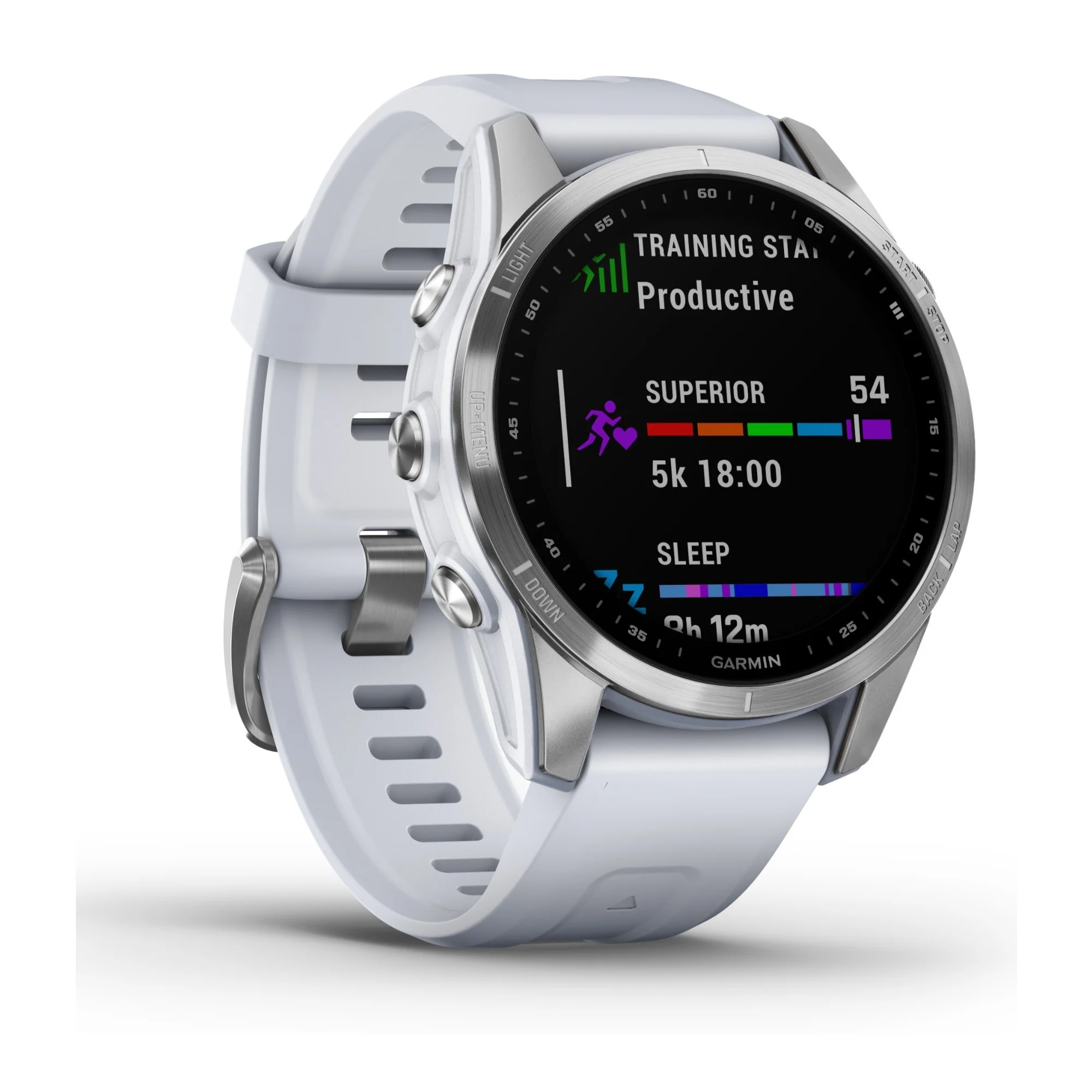 Garmin Fenix 7S Stainless Steel with Whitestone Band - Image 2