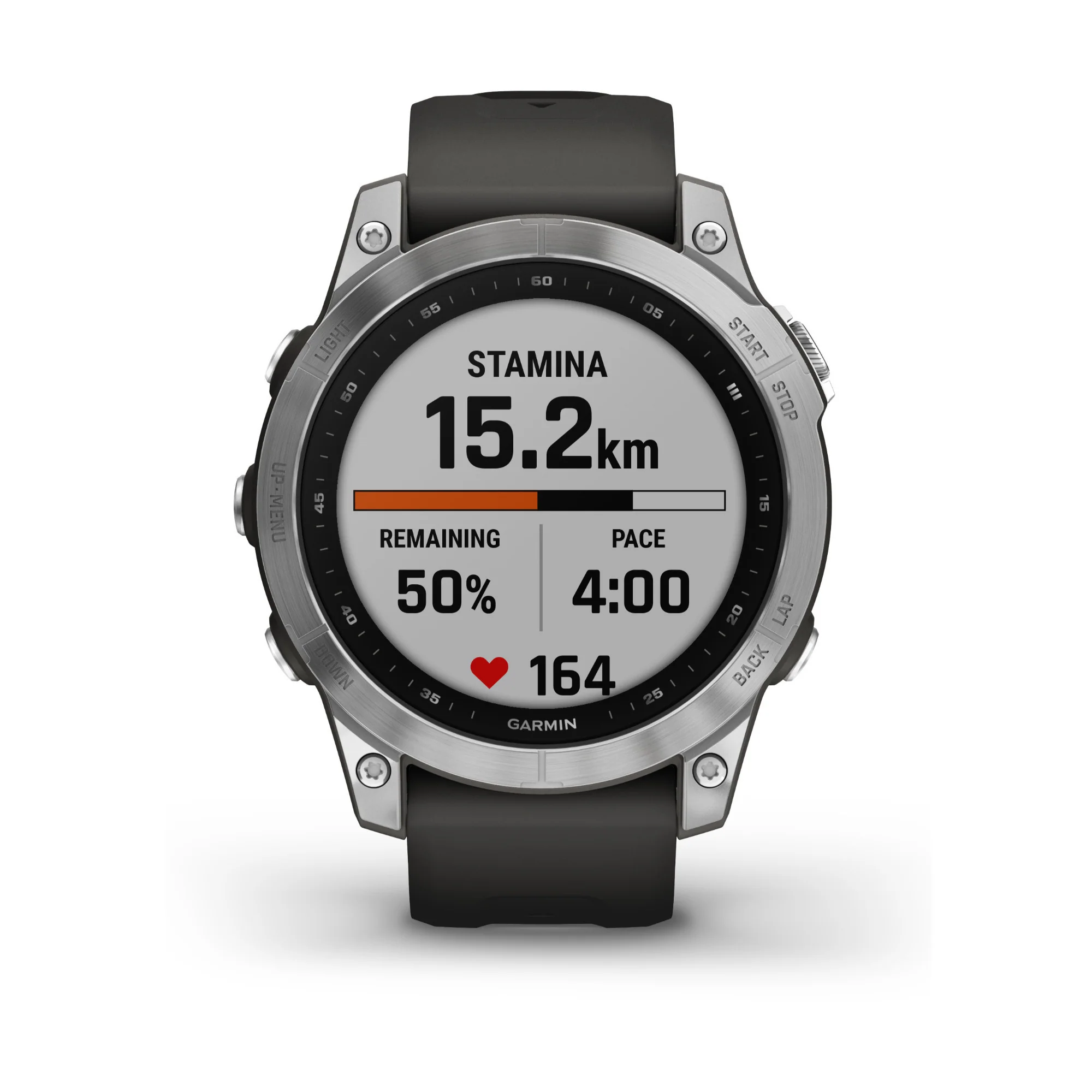 Garmin Fenix 7 Multisport GPS Watch with Graphite Band (Standard Edition Silver)