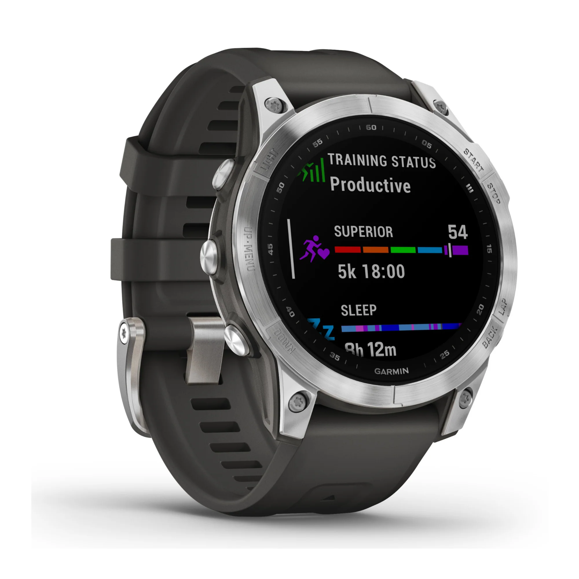 Garmin Fenix 7 Multisport GPS Watch with Graphite Band (Standard Edition Silver) - Image 3