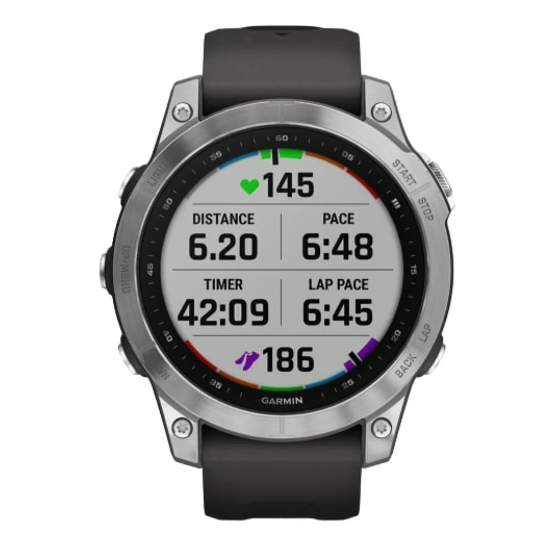 Garmin fenix 7 Standard Edition Multisport GPS Watch (Silver with Graphite Band) - Image 4