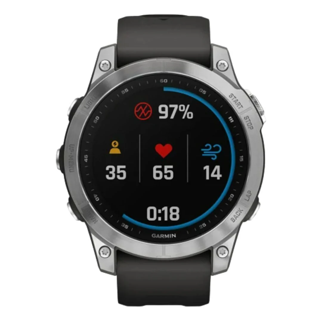 Garmin fenix 7 Standard Edition Multisport GPS Watch (Silver with Graphite Band) - Image 5