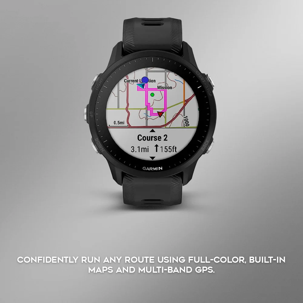 Garmin Forerunner 955 GPS Running Smartwatch (Black) Bundle with Charger Stand and Port Plugs - Image 3